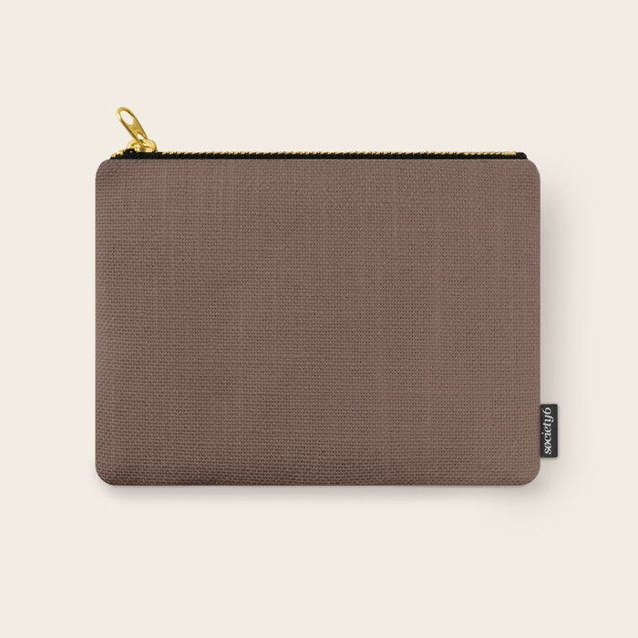 Milk Chocolate Brown Solid  Carry All Pouch Gallery Image 1