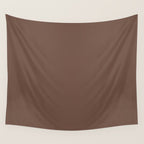 Milk Chocolate Brown Solid  Wall Tapestry Gallery Image 4