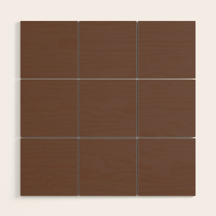 Milk Chocolate Brown Solid  Wood Wall Art Gallery Image 1