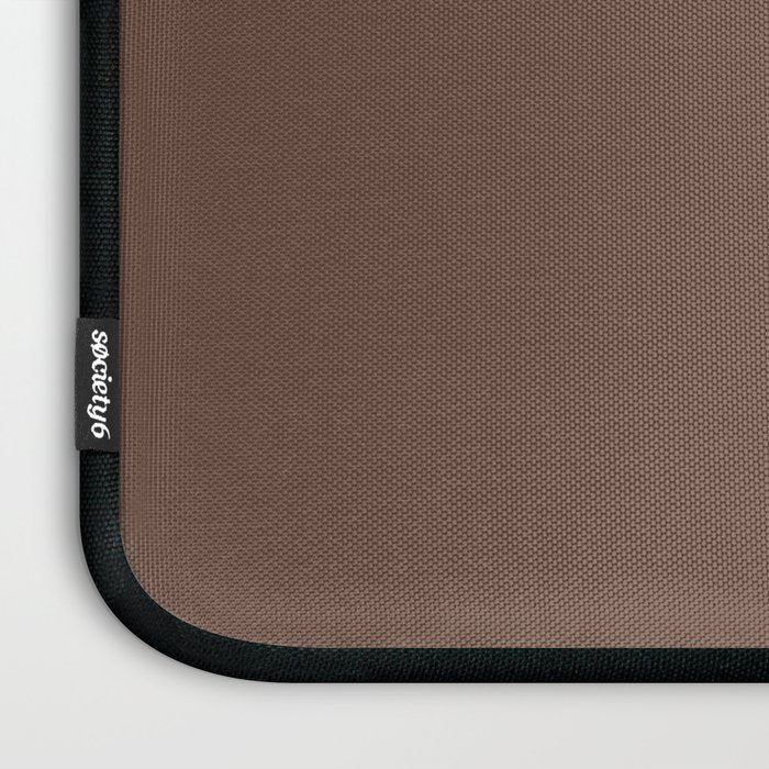 Milk Chocolate Brown Solid  Laptop Sleeve Gallery Image 3