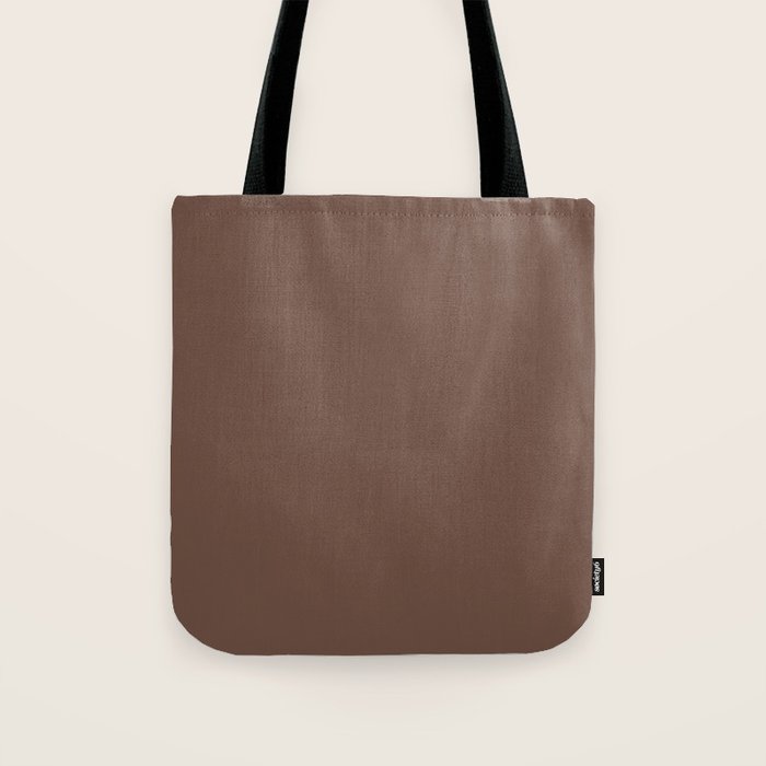Milk Chocolate Brown Solid  Tote Bag Gallery Image 1