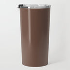 Milk Chocolate Brown Solid  Travel Mug Gallery Image 3