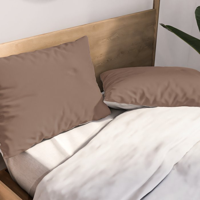 Milk Chocolate Brown Solid  Pillow Sham Gallery Image 2