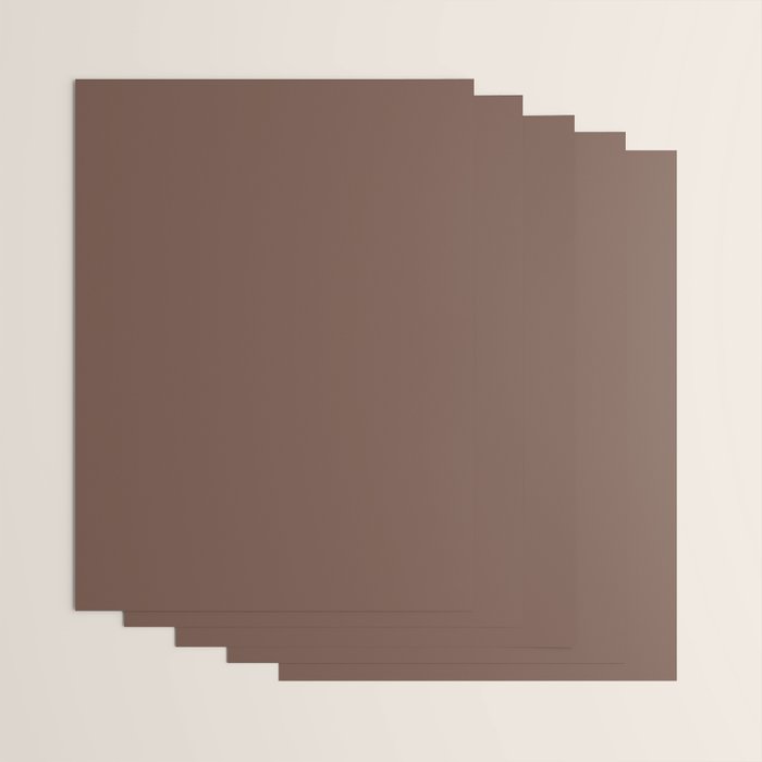 Milk Chocolate Brown Solid  Wrapping Paper Gallery Image 3