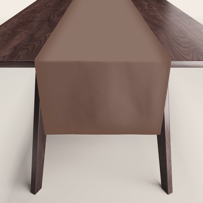 Milk Chocolate Brown Solid  Table Runner Gallery Image 1