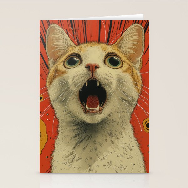 Shocked Cat I Stationery Card Gallery Image 2