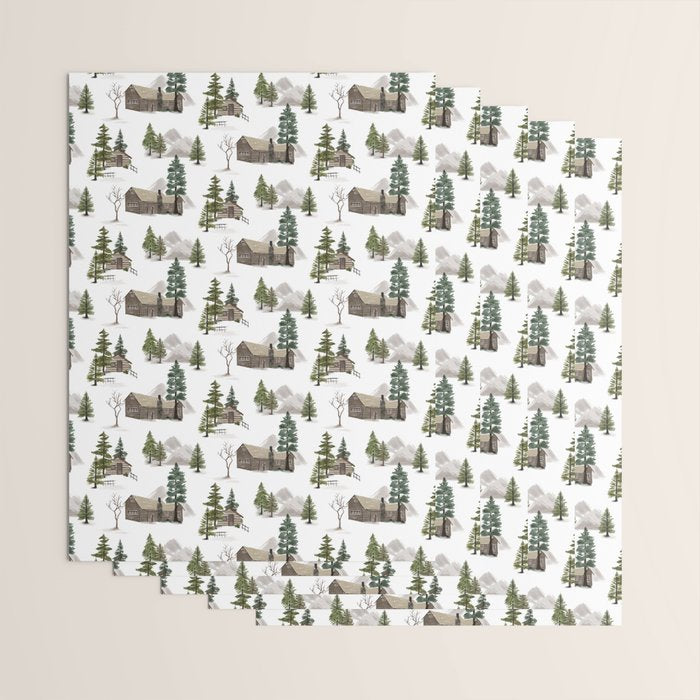 Cozy In Pines Wrapping Paper Gallery Image 3