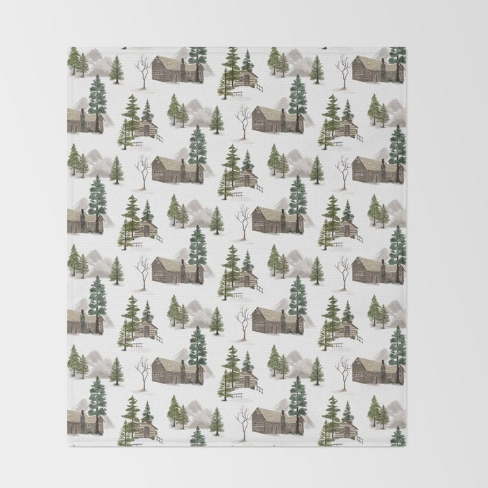 Cozy In Pines Throw Blanket Gallery Image 2