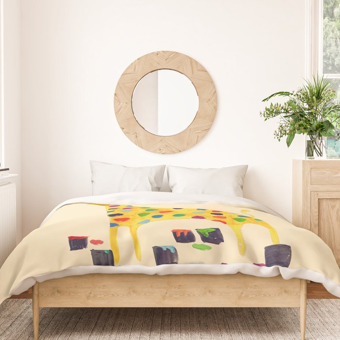Paint by number giraffe Duvet Cover Gallery Image 3