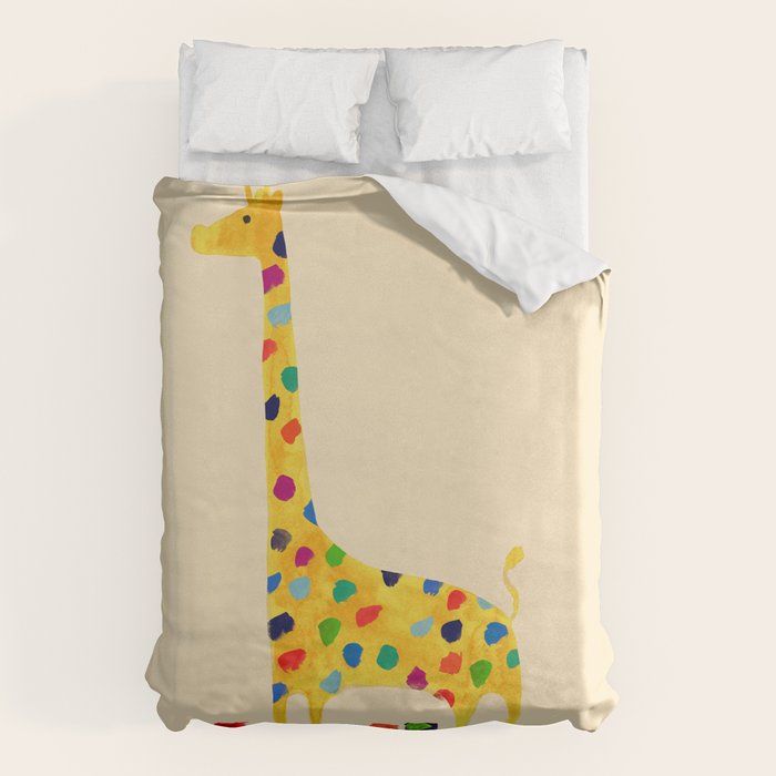 Paint by number giraffe Duvet Cover Gallery Image 1