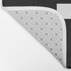 Swiss Cross Black and White Scandinavian Design for minimalism home room wall decor art apartment Bath Mat Gallery Image 2
