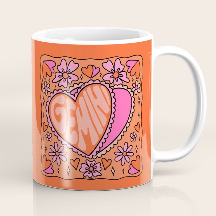 Gemini Heart Coffee Mug Gallery Image 1