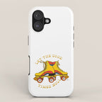 Retro Rainbow Roller Skates Let The Good Times Roll Yellow iPhone Case Gallery Image 1