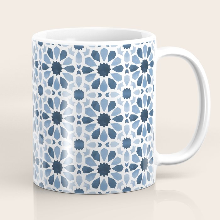Watercolor Zellige Harmony Coffee Mug Gallery Image 1