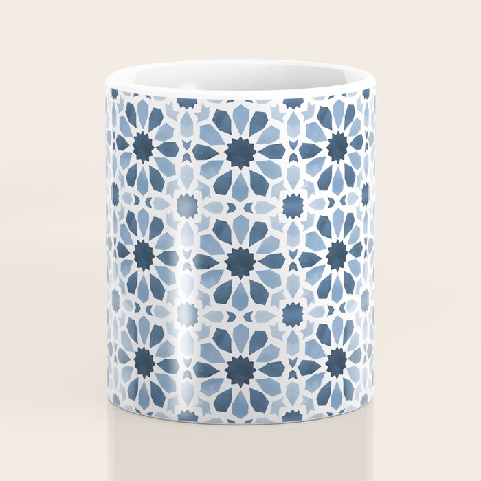 Watercolor Zellige Harmony Coffee Mug Gallery Image 4