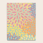 Festive, Floral Prints, Orange, Yellow, Teal and Pink Notebook Gallery Image 4