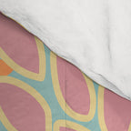 Festive, Floral Prints, Orange, Yellow, Teal and Pink Comforter Gallery Image 4