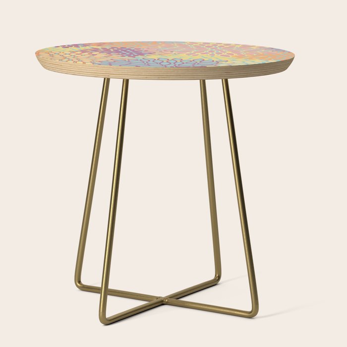 Festive, Floral Prints, Orange, Yellow, Teal and Pink Side Table Gallery Image 1