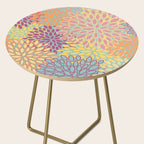 Festive, Floral Prints, Orange, Yellow, Teal and Pink Side Table Gallery Image 2