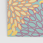 Festive, Floral Prints, Orange, Yellow, Teal and Pink Poster Gallery Image 3