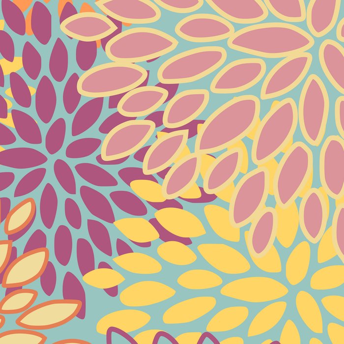Festive, Floral Prints, Orange, Yellow, Teal and Pink Coffee Mug Gallery Image 2