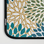 Floral Blooms, Teal, Green and Yellow Laptop Sleeve Gallery Image 3