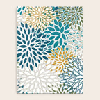 Floral Blooms, Teal, Green and Yellow Notebook Gallery Image 4