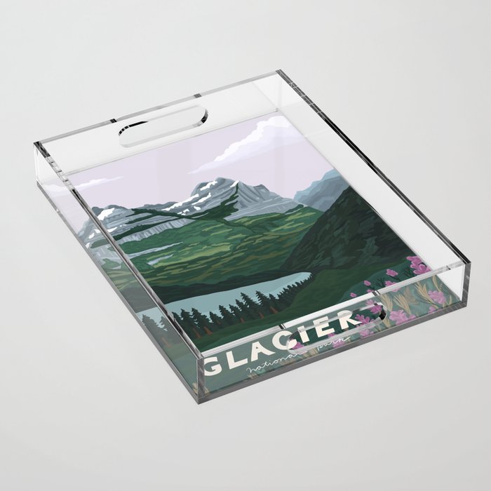 Glacier National Park Acrylic Tray Gallery Image 1
