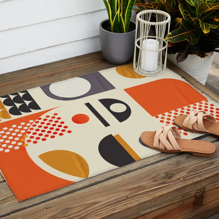 Mid-century no1 Outdoor Rug Gallery Image 2