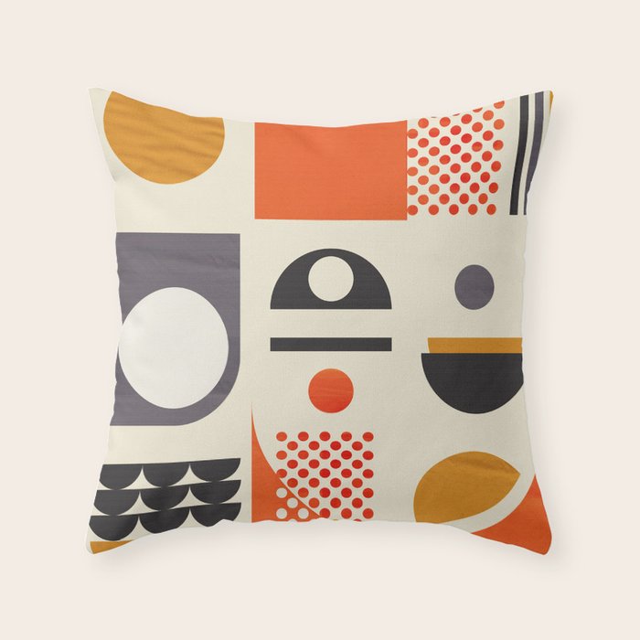 Mid-century no1 Throw Pillow Gallery Image 6