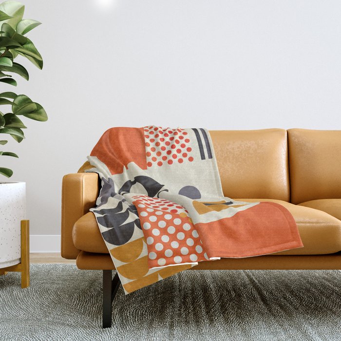 Mid-century no1 Throw Blanket Gallery Image 1