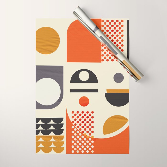 Mid-century no1 Wrapping Paper Gallery Image 1