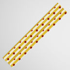 Yellow Stripes and Red Dots Pattern with Texture Table Runner Gallery Image 3