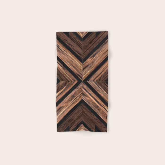 Urban Tribal Pattern No.3 - Wood Bath Towel Gallery Image 1