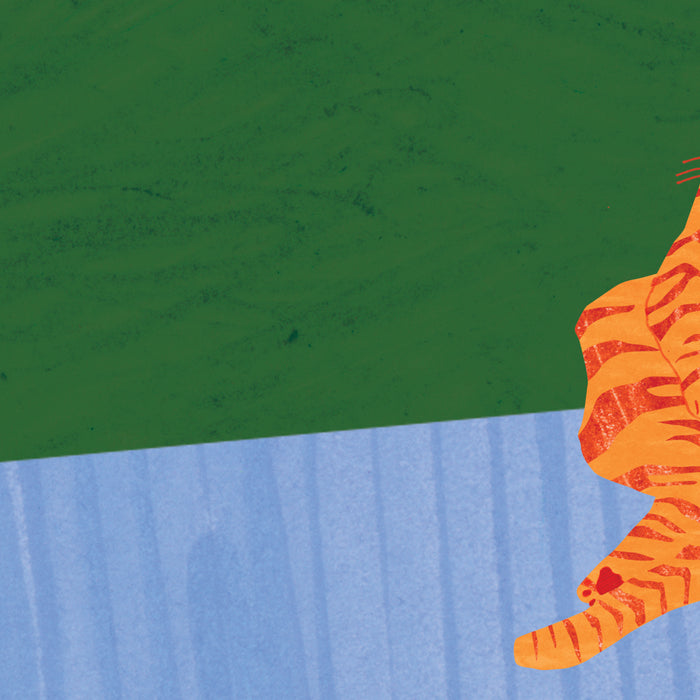 Chill Cat in Orange & Green Coffee Mug Gallery Image 2
