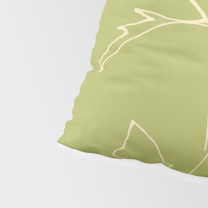 Line Drawing Flowers 2 Pillow Sham Gallery Image 4