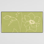 Line Drawing Flowers 2 Desk Mat Gallery Image 3