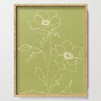 Line Drawing Flowers 2 Serving Tray Gallery Image 1