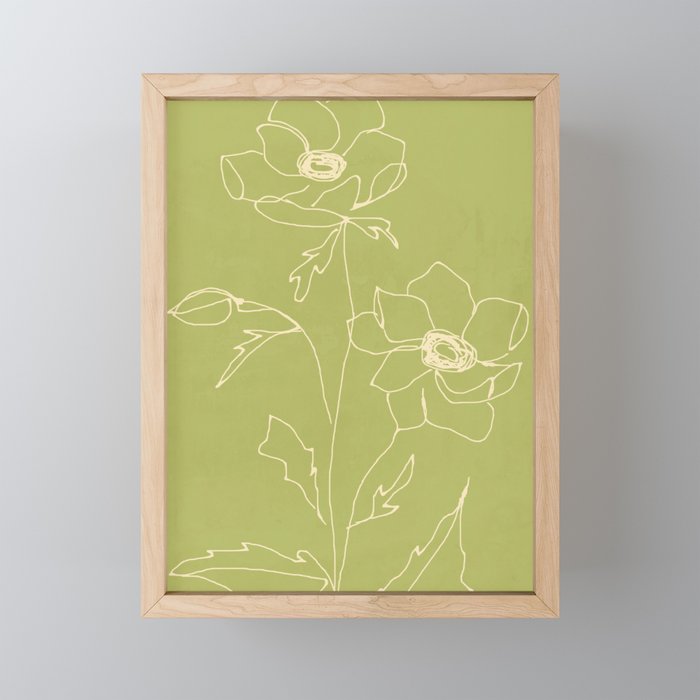 Line Drawing Flowers 2 Mini Art Print Gallery Image 1