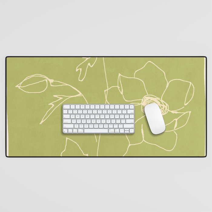 Line Drawing Flowers 2 Desk Mat Gallery Image 1