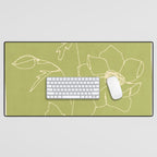 Line Drawing Flowers 2 Desk Mat Gallery Image 1