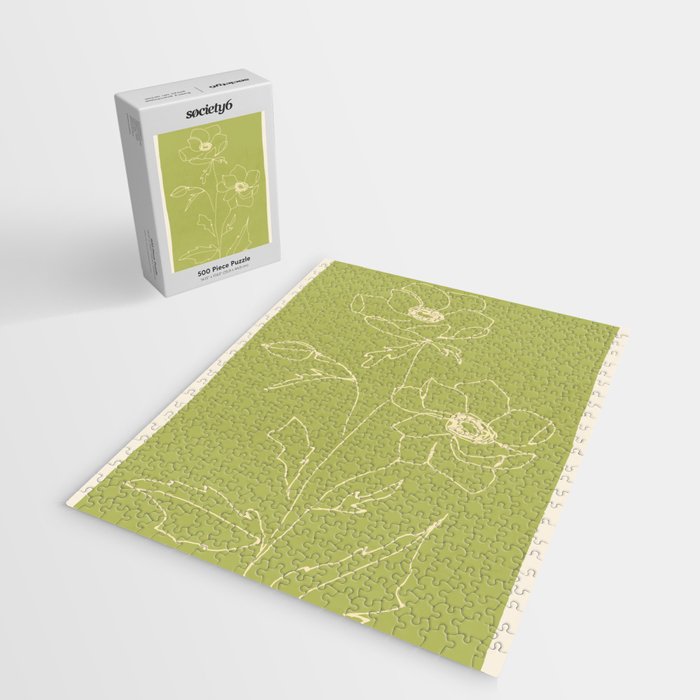 Line Drawing Flowers 2 Jigsaw Puzzle Gallery Image 2