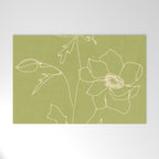 Line Drawing Flowers 2 Welcome Mat Gallery Image 1