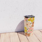 Retro Vintage Floral - Peach Travel Mug Gallery Image 4
