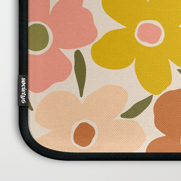 Retro Vintage Floral - Peach Laptop Sleeve Gallery Image 3