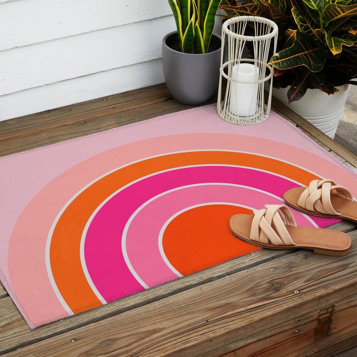 Rainbow sunset Outdoor Rug Gallery Image 2