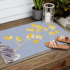 Plant based happyness Hawthorn still life Outdoor Rug Gallery Image 2