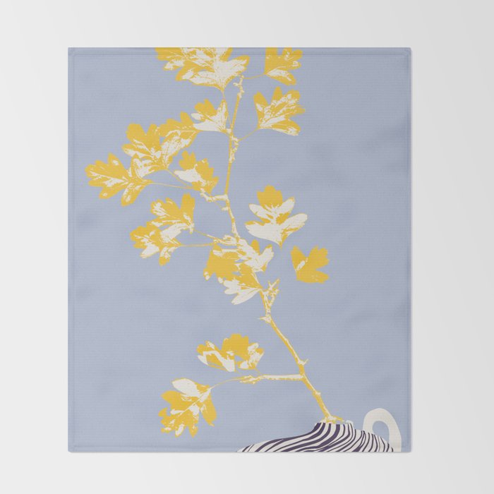 Plant based happyness Hawthorn still life Throw Blanket Gallery Image 2