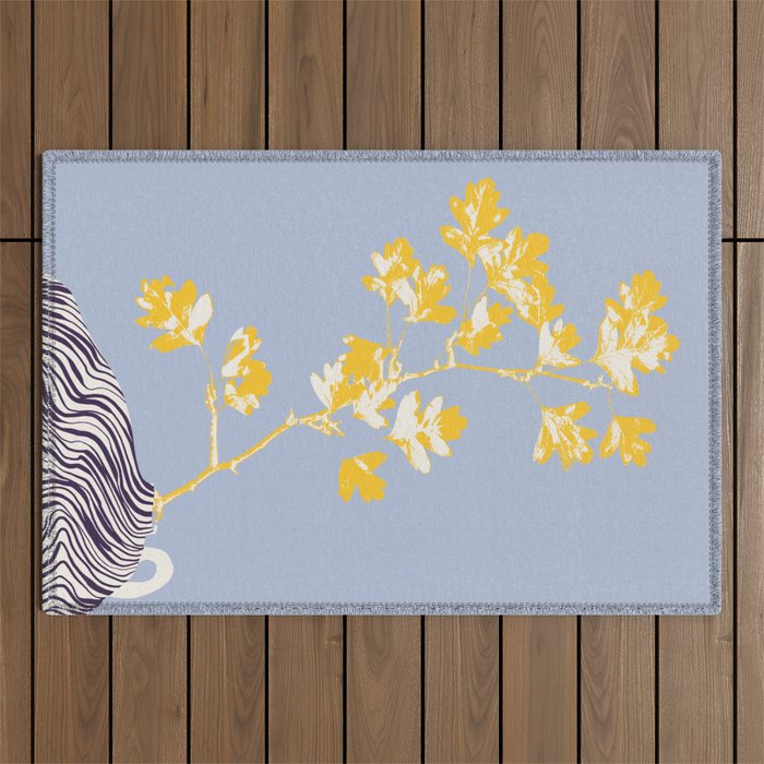 Plant based happyness Hawthorn still life Outdoor Rug Gallery Image 1