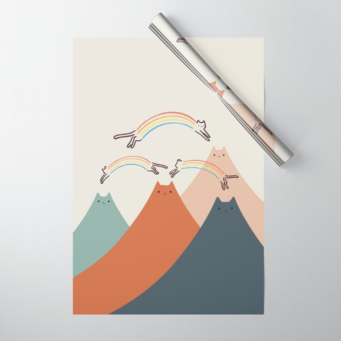 Cat Landscape 101 Wrapping Paper Gallery Image 1